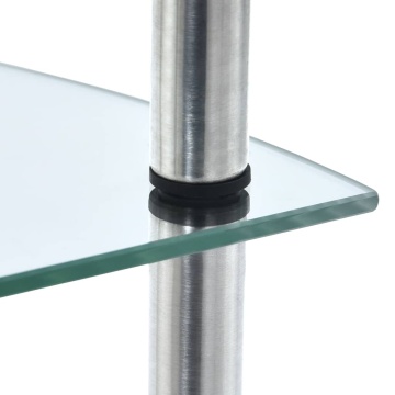 Raft cu 5 niveluri transparent, 30x30x130 cm, sticlă securizată - Img 4