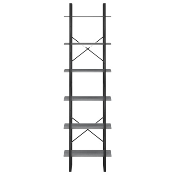 Raft de depozitare, gri, 60x30x210 cm, lemn masiv de pin - Img 3