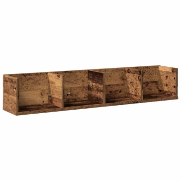 Raft de perete CD-uri, lemn vechi, 100x18x18 cm, lemn prelucrat - Img 2