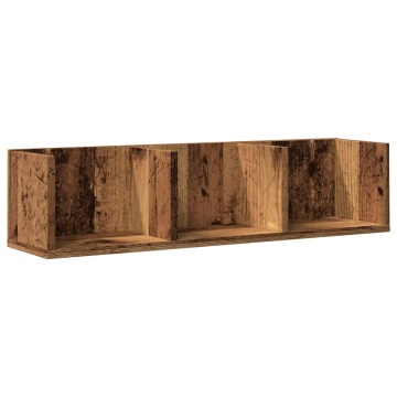 Raft de perete CD-uri, lemn vechi, 75x18x18 cm, lemn prelucrat - Img 2