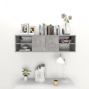 Raft de perete, gri beton, 102x30x29 cm, PAL - Img 3