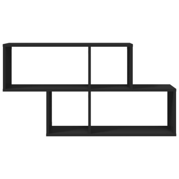 Raft de perete, negru, 100x20x53 cm, lemn prelucrat - Img 4