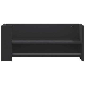 Raft de perete, negru, 70,5x35x30,5 cm, lemn prelucrat - Img 4