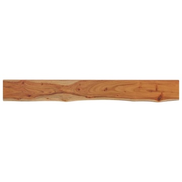 Raft perete 140x20x2,5cm dreptunghiular lemn acacia margine vie - Img 2