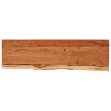 Raft perete 70x20x3,8 cm dreptunghiular lemn acacia margine vie - Img 2