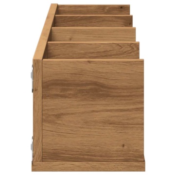 Raft perete CD-uri stejar artizanal 100x18x18 cm lemn prelucrat - Img 8