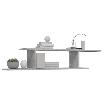 Raft TV cu montaj pe perete, gri beton, 125x18x23 cm, PAL - Img 4
