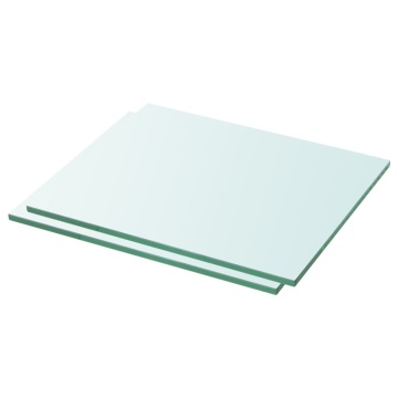 Rafturi, 2 buc., 30 x 20 cm, panouri sticlă transparentă - Img 1