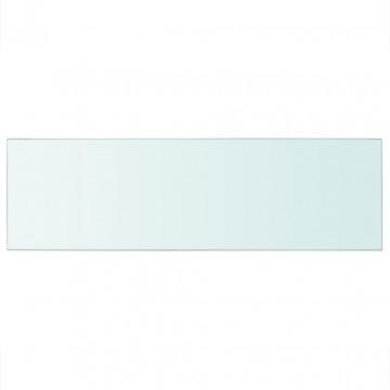 Rafturi, 2 buc., 80 x 25 cm, panouri sticlă transparentă - Img 2