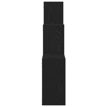 Rafturi cub perete, stejar negru, 68x15x68 cm, lemn prelucrat - Img 5