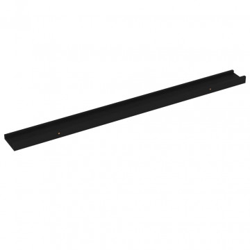 Rafturi de perete, 2 buc., negru, 100x9x3 cm - Img 4