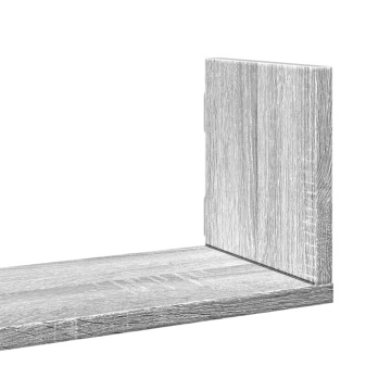 Rafturi de perete 3 buc. gri sonoma 58x18x18 cm lemn prelucrat - Img 6