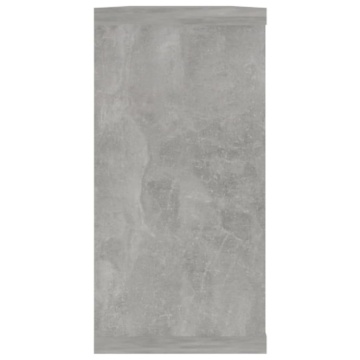 Rafturi de perete cub, 4 buc., gri beton, 100x15x30 cm, PAL - Img 7