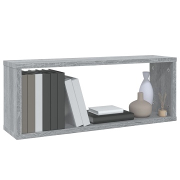 Rafturi de perete cub, 6 buc., gri sonoma, 60x15x23 cm, lemn - Img 6