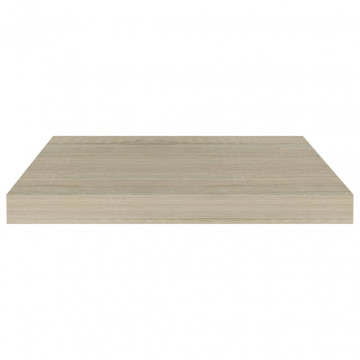 Rafturi de perete suspendate, 2 buc., stejar, 50x23x3,8 cm, MDF - Img 4