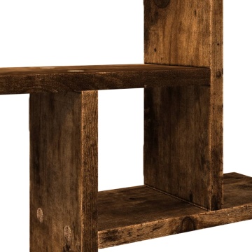Rafturi perete 2 buc. stejar fumuriu 50x12x50 cm lemn prelucrat - Img 7