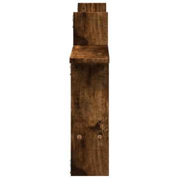 Rafturi perete 2 buc. stejar fumuriu 50x12x50 cm lemn prelucrat - Img 8