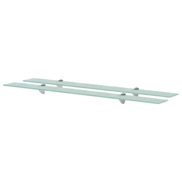 Rafturi suspendate, 2 buc., 100 x 20 cm, sticlă, 8 mm - Img 1