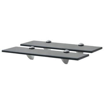 Rafturi suspendate, 2 buc., 40 x 20 cm, sticlă, 8 mm - Img 1