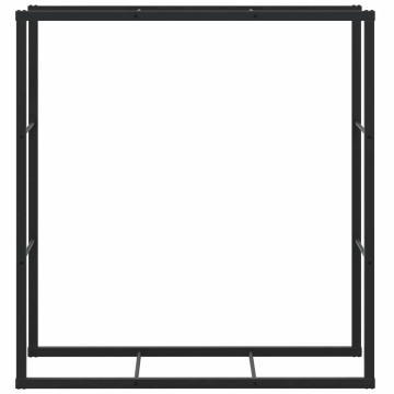 Rastel pentru lemne de foc, negru, 110x30x116 cm, oțel - Img 4