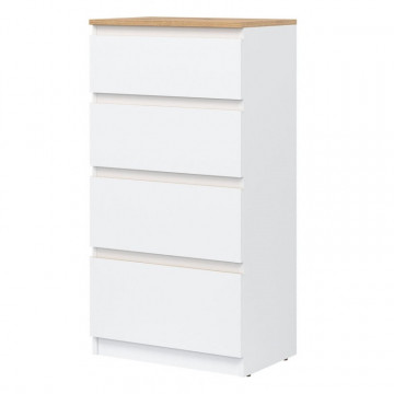 REMI Comoda 4S WHITE/OAK EVOKE - Img 1