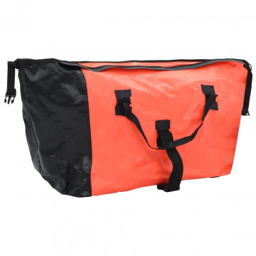Remorcă de bicicletă pentru bagaje cu sac, portocaliu și negru - Img 4