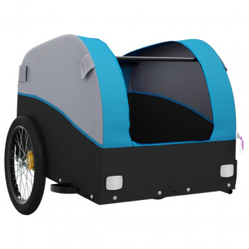 Remorcă de marfă pentru biciclete negru & albastru 45 kg fier - Img 8