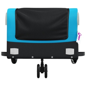 Remorcă pentru biciclete, negru și albastru, 30 kg, fier - Img 5