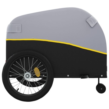 Remorcă pentru biciclete, negru și galben, 45 kg, fier - Img 6