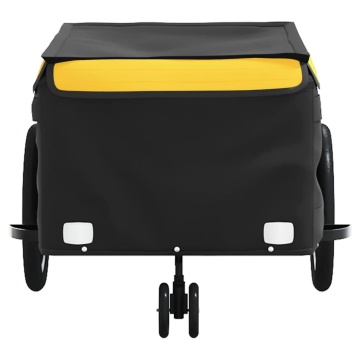 Remorcă pentru biciclete, negru și galben, 45 kg, fier - Img 8