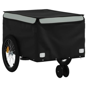 Remorcă pentru biciclete, negru și gri, 30 kg, fier - Img 4