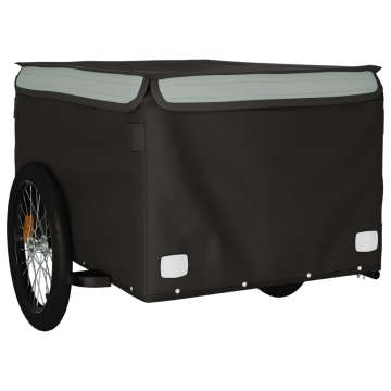 Remorcă pentru biciclete, negru și gri, 45 kg, fier - Img 4