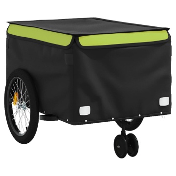 Remorcă pentru biciclete, negru și verde, 45 kg, fier - Img 4