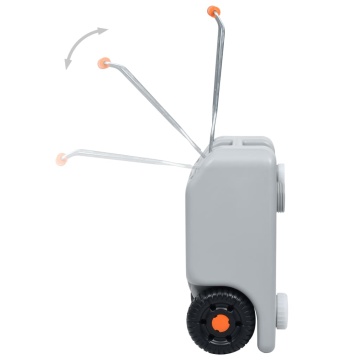 Rezervor de apă cu roți pentru camping, gri, 25 L - Img 6