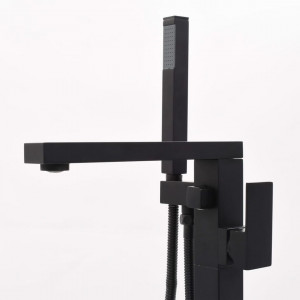Robinet de cadă independent, negru, 90 cm, oțel inoxidabil - Img 4