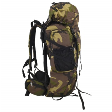 Rucsac de drumeție, verde camuflaj, 60 L, țesătură oxford - Img 2