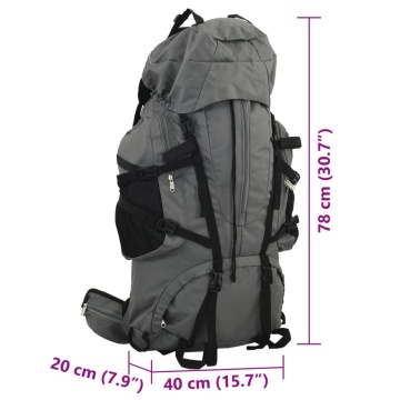 Rucsac de drumeție, verde camuflaj, 80 L, țesătură oxford - Img 7