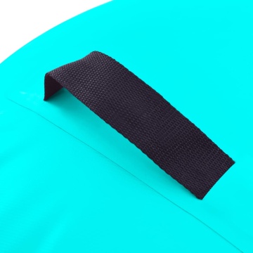 Rulou de gimnastică gonflabil cu pompă, verde, 120 x 75 cm, PVC - Img 5