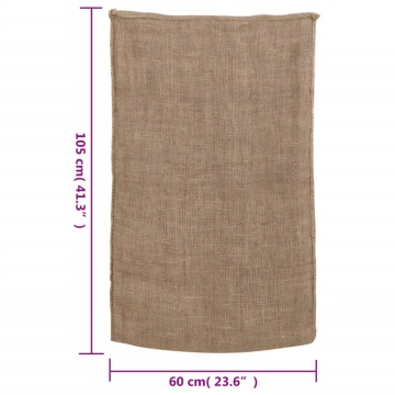 Saci de iută, 5 buc., 60x105 cm, iută 100%, 220 g/m² - Img 6