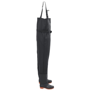 Salopetă cu pieptar, cizme și curea, negru, mărimea 40 - Img 3