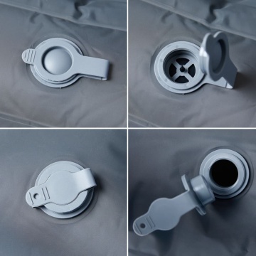 Saltea de camping auto-gonflabilă, cu perne, 2 persoane, gri - Img 4