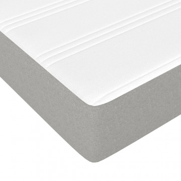 Saltea de pat cu arcuri, gri deschis, 100x200x20 cm, textil - Img 7