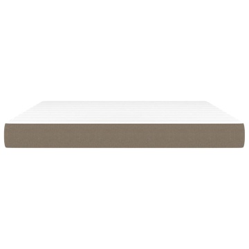 Saltea de pat cu arcuri, gri taupe, 160x200x20 cm, textil - Img 3