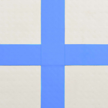 Saltea gimnastică gonflabilă, pompă, albastru 60x100x15 cm, PVC - Img 5