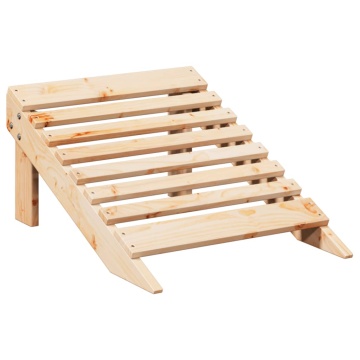Scaun Adirondack cu taburet, lemn masiv de brad - Img 4