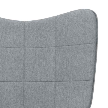 Scaun balansoar, gri deschis, material textil - Img 5