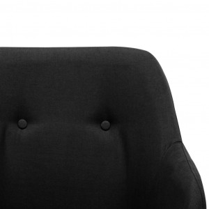 Scaun balansoar, negru, material textil - Img 6