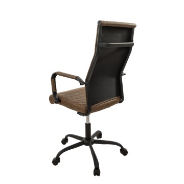 Scaun birou S-199, 115x43x46 cm, Maro, Piele Ecologica - Img 6