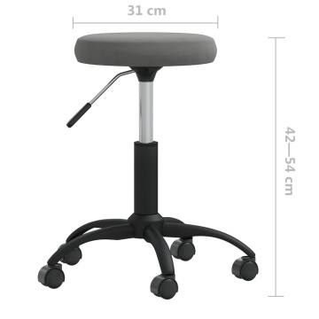 Scaun de bucătărie, gri închis, catifea - Img 5