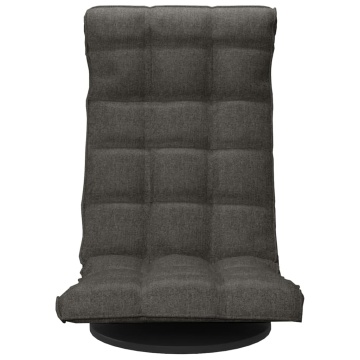 Scaun de podea pivotant, gri închis, material textil - Img 3
